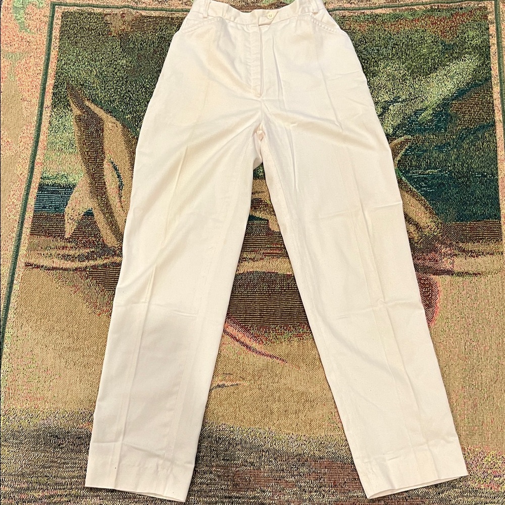 Vintage CHRISTIAN DIOR sport high-waisted white trousers